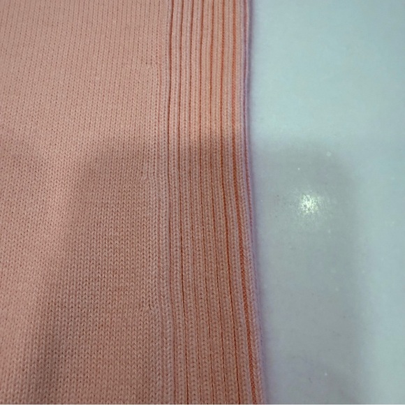 Tommy Hilfiger Women’s Pink Cotton Sweater Braided V-Neck Logo Sz M - Picture 7 of 9